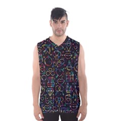 Seamless Pattern With Love Symbols Men s Basketball Tank Top by Vaneshart