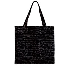 Math Equations Formulas Pattern Zipper Grocery Tote Bag by Vaneshart