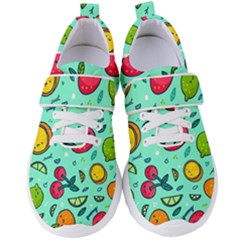 Various Fruits With Faces Seamless Pattern Women s Velcro Strap Shoes by Vaneshart