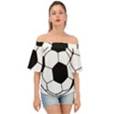 Soccer Lovers Gift Off Shoulder Short Sleeve Top View1