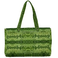 Watermelon Pattern, Fruit Skin In Green Colors Canvas Work Bag by Casemiro