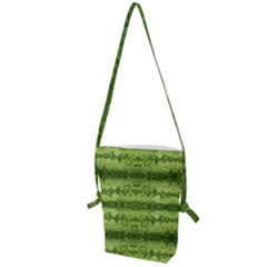 Watermelon Pattern, Fruit Skin In Green Colors Folding Shoulder Bag by Casemiro