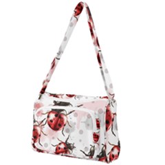 Ladybugs-pattern-texture-watercolor Front Pocket Crossbody Bag by Vaneshart