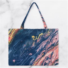 Liquid-abstract-paint-texture Zipper Medium Tote Bag by Vaneshart