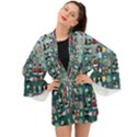 Kawaiicollagepattern2 Long Sleeve Kimono View1