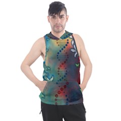 Flower Dna Men s Sleeveless Hoodie