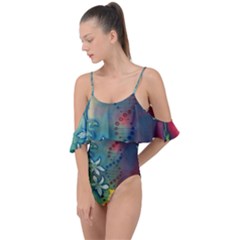 Flower Dna Drape Piece Swimsuit