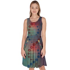 Flower Dna Knee Length Skater Dress With Pockets by RobLilly