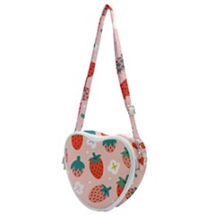 Strawberry Seamless Pattern Heart Shoulder Bag by BangZart