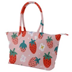 Strawberry Seamless Pattern Canvas Shoulder Bag by BangZart