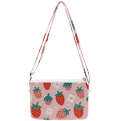 Strawberry Seamless Pattern Double Gusset Crossbody Bag by BangZart