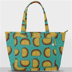 Taco Drawing Background Mexican Fast Food Pattern Back Pocket Shoulder Bag  by BangZart