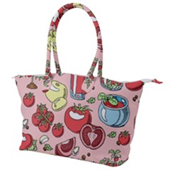 Tomato Seamless Pattern Juicy Tomatoes Food Sauce Ketchup Soup Paste With Fresh Red Vegetables Canvas Shoulder Bag by BangZart