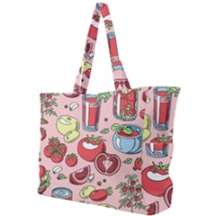 Tomato Seamless Pattern Juicy Tomatoes Food Sauce Ketchup Soup Paste With Fresh Red Vegetables Simple Shoulder Bag by BangZart