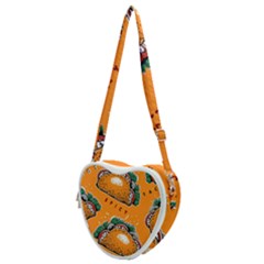 Seamless Pattern With Taco Heart Shoulder Bag by BangZart