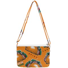 Seamless Pattern With Taco Double Gusset Crossbody Bag by BangZart