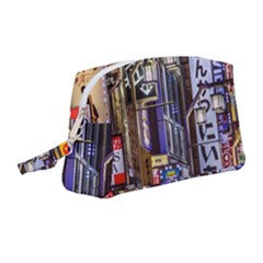 Shinjuku District Urban Night Scene, Tokyo Japan Wristlet Pouch Bag (medium) by dflcprintsclothing