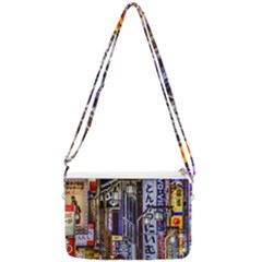 Shinjuku District Urban Night Scene, Tokyo Japan Double Gusset Crossbody Bag by dflcprintsclothing