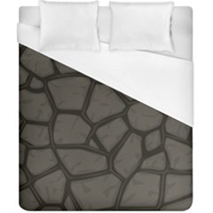 Cartoon Gray Stone Seamless Background Texture Pattern Duvet Cover (california King Size)