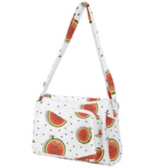 Seamless-background-pattern-with-watermelon-slices Front Pocket Crossbody Bag by BangZart