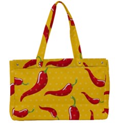 Chili Vegetable Pattern Background Canvas Work Bag by BangZart