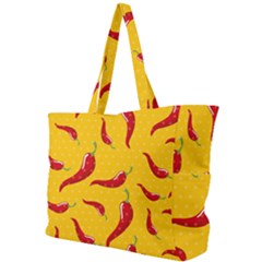 Chili Vegetable Pattern Background Simple Shoulder Bag by BangZart