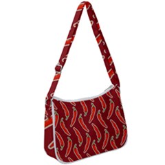 Chili Pattern Red Zip Up Shoulder Bag by BangZart