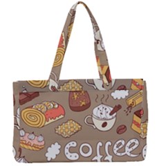 Vector Seamless Pattern With Doodle Coffee Equipment Canvas Work Bag by BangZart