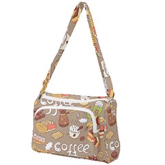 Vector Seamless Pattern With Doodle Coffee Equipment Front Pocket Crossbody Bag by BangZart