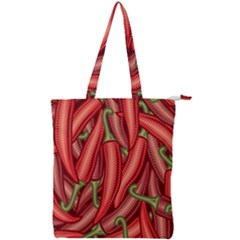 Seamless Chili Pepper Pattern Double Zip Up Tote Bag by BangZart