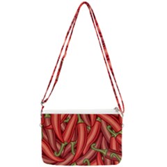 Seamless Chili Pepper Pattern Double Gusset Crossbody Bag by BangZart