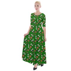 Clown Ghost Pattern Green Half Sleeves Maxi Dress by snowwhitegirl