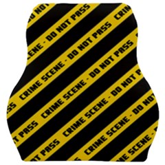 Warning Colors Yellow And Black - Police No Entrance 2 Car Seat Velour Cushion  by DinzDas