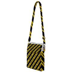 Warning Colors Yellow And Black - Police No Entrance 2 Multi Function Travel Bag by DinzDas