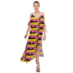 Haha - Nelson Pointing Finger At People - Funny Laugh Maxi Chiffon Cover Up Dress by DinzDas