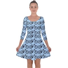 Mountain Bike - Mtb - Hardtail And Dirt Jump Quarter Sleeve Skater Dress by DinzDas