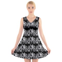 Mountain Bike - Mtb - Hardtail And Dirt Jump 2 V-neck Sleeveless Dress by DinzDas