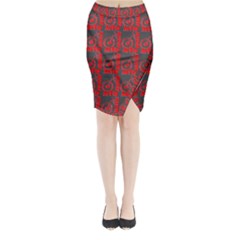 015 Mountain Bike - Mtb - Hardtail And Downhill Midi Wrap Pencil Skirt by DinzDas