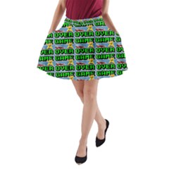 Game Over Karate And Gaming - Pixel Martial Arts A-line Pocket Skirt by DinzDas