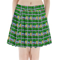 Game Over Karate And Gaming - Pixel Martial Arts Pleated Mini Skirt by DinzDas