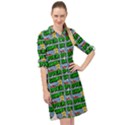 Game Over Karate And Gaming - Pixel Martial Arts Long Sleeve Mini Shirt Dress View1