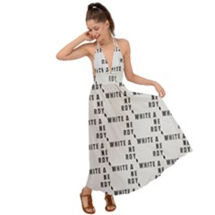 White And Nerdy - Computer Nerds And Geeks Backless Maxi Beach Dress by DinzDas