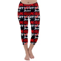 Just Killing It - Silly Toilet Stool Rocket Man Capri Winter Leggings  by DinzDas