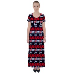 Just Killing It - Silly Toilet Stool Rocket Man High Waist Short Sleeve Maxi Dress by DinzDas