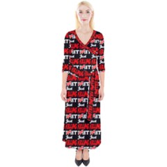 Just Killing It - Silly Toilet Stool Rocket Man Quarter Sleeve Wrap Maxi Dress by DinzDas