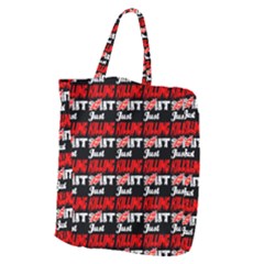 Just Killing It - Silly Toilet Stool Rocket Man Giant Grocery Tote by DinzDas