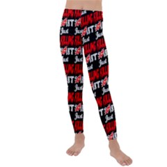 Just Killing It - Silly Toilet Stool Rocket Man Kids  Lightweight Velour Leggings by DinzDas