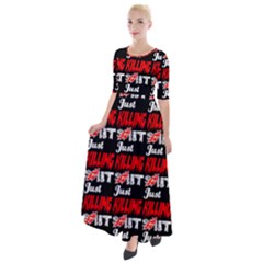 Just Killing It - Silly Toilet Stool Rocket Man Half Sleeves Maxi Dress by DinzDas