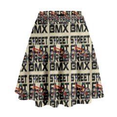 Bmx And Street Style - Urban Cycling Culture High Waist Skirt by DinzDas