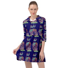 Jaw Dropping Horror Hippie Skull Mini Skater Shirt Dress by DinzDas